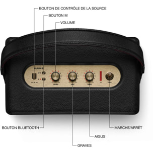 Enceinte portable MARSHALL Kilburn III Black and Brass - Son 360°, Bluetooth, autonomie 50h