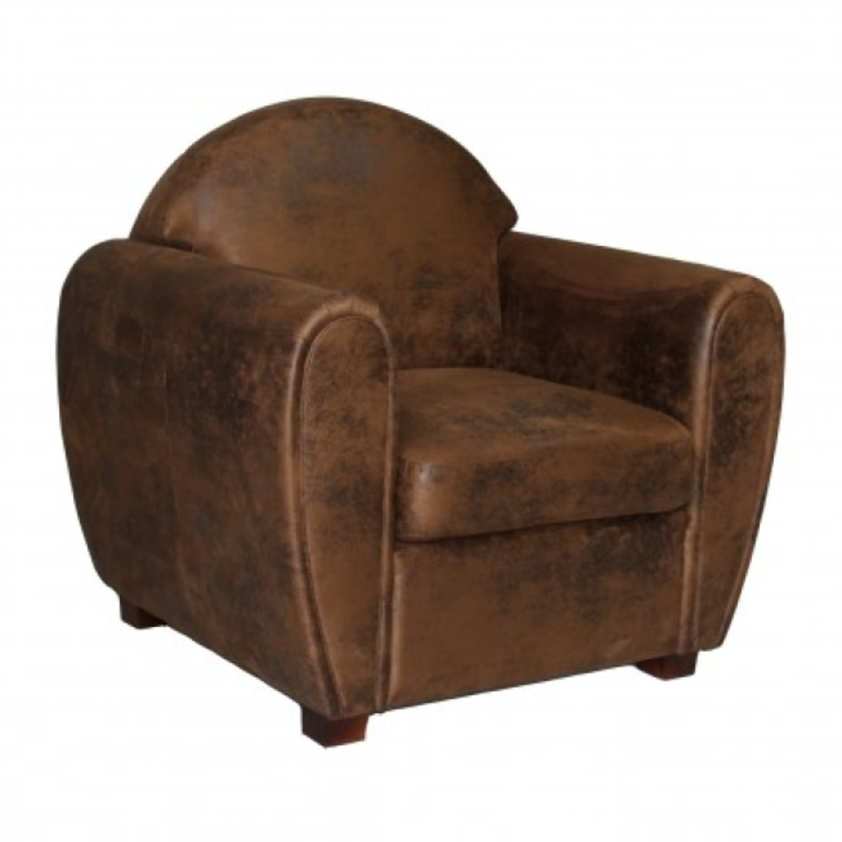 Fauteuil vintage effet simili vieilli - CLUB