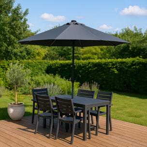 Parasol droit rond led Ø 3 m gris ITALORA
