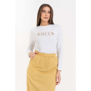 Kocca - T-shirt a maniche lunghe da donna in cotone con logo Donna