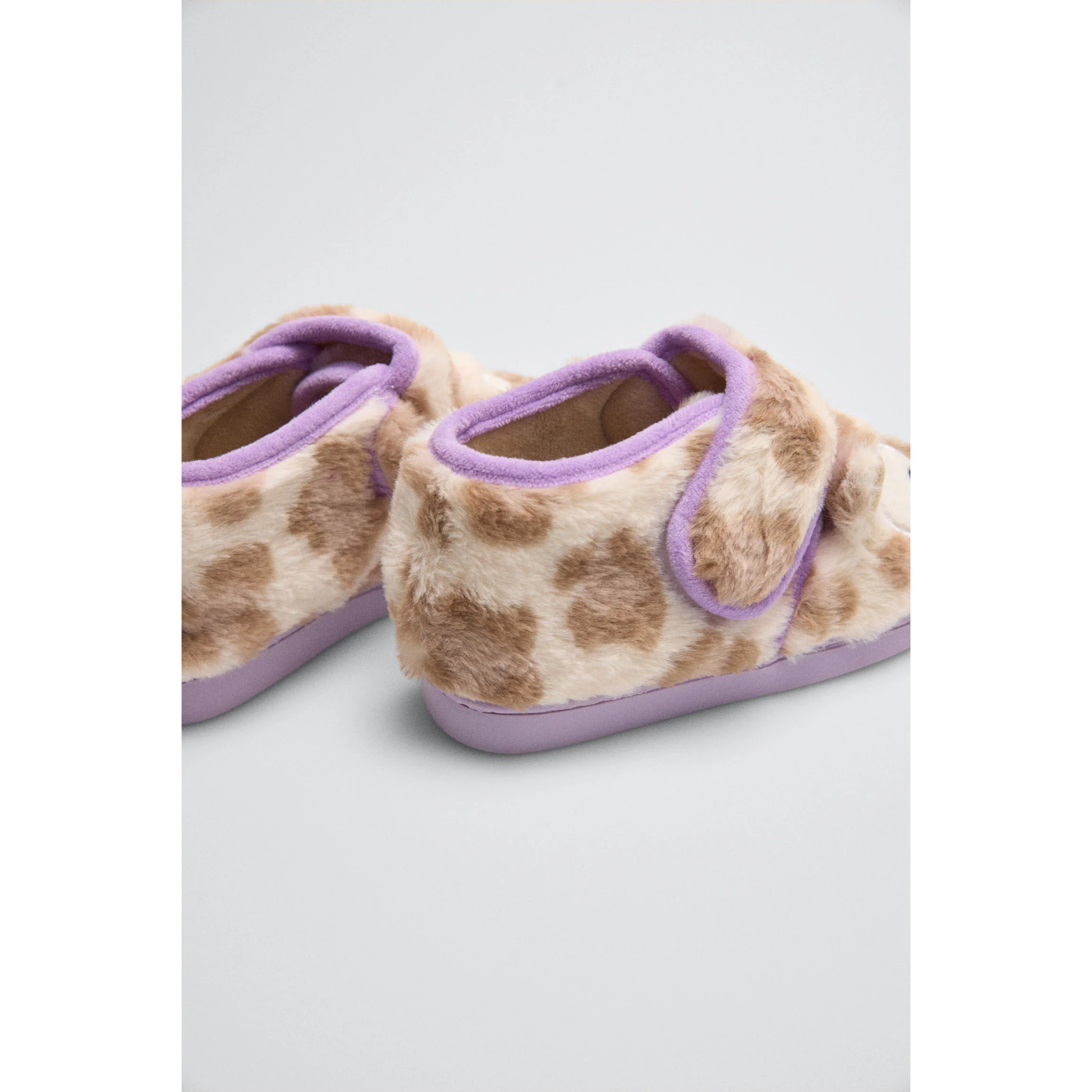 Pantofole per neonato a forma di giraffa con velcro