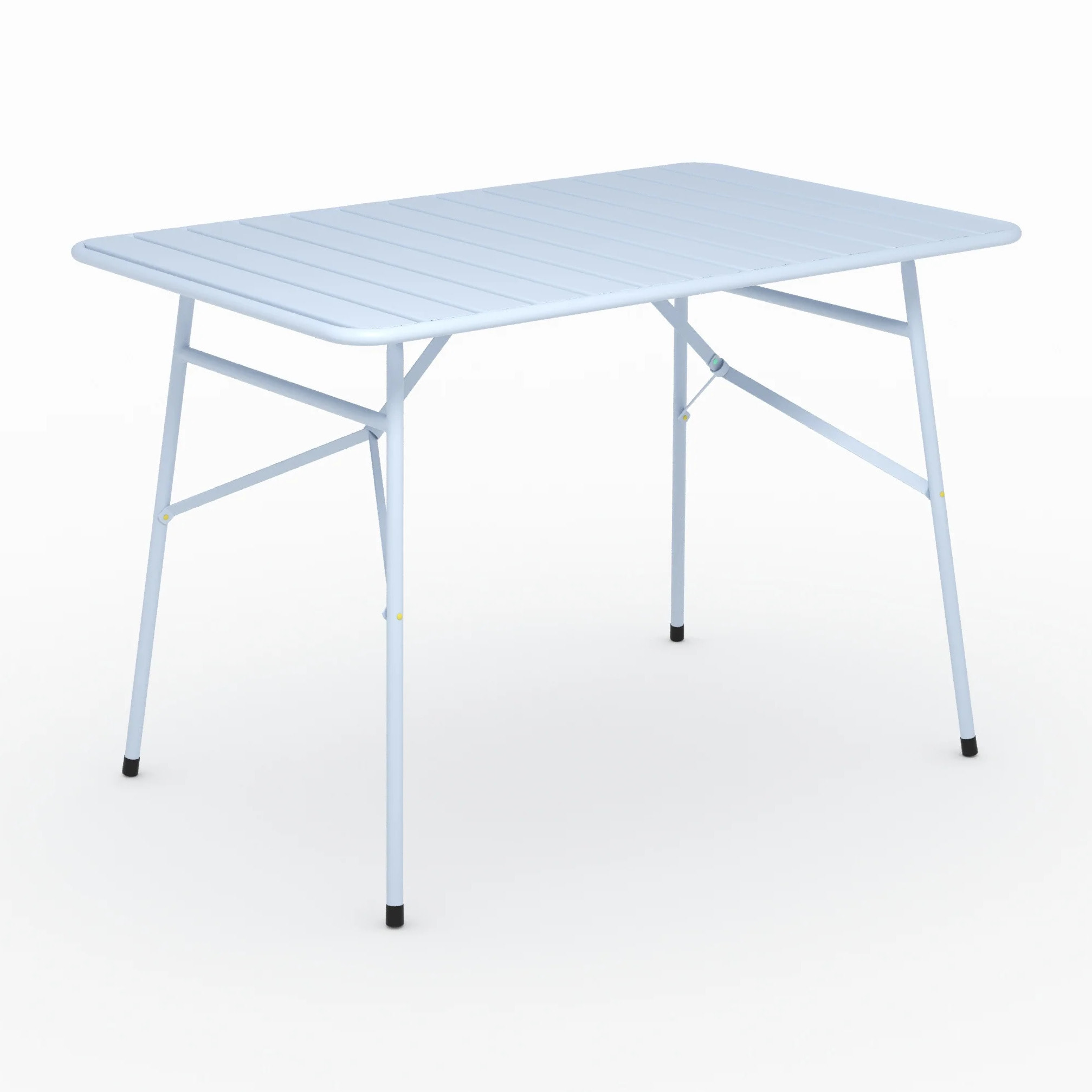 Table de jardin en métal bleu pastel 4 personnes - Yumi