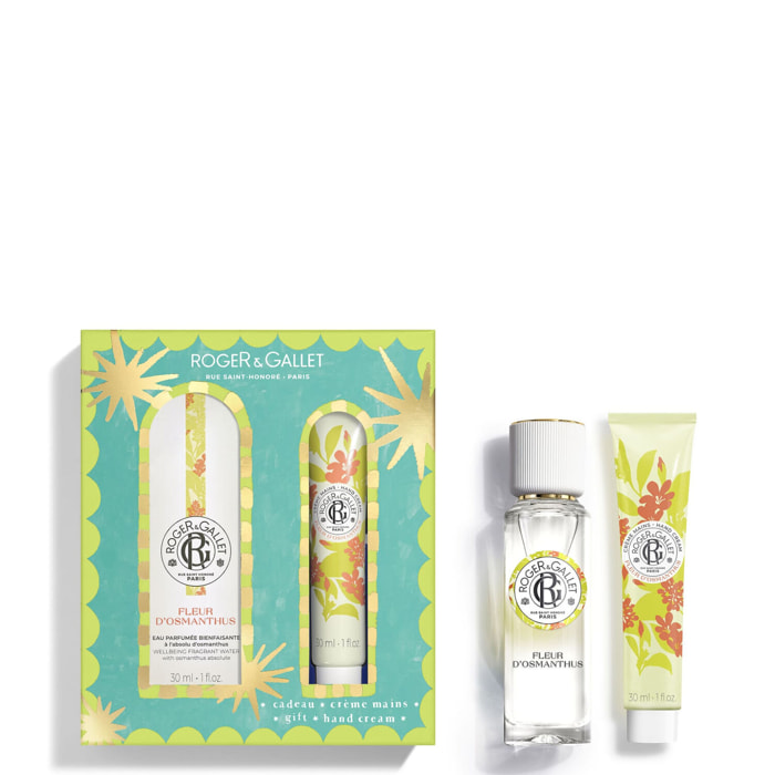 Fleur d'Osmanthus - Coffret Eau Parfumée Bienfaisante 30ml + Crème Mains 30ml