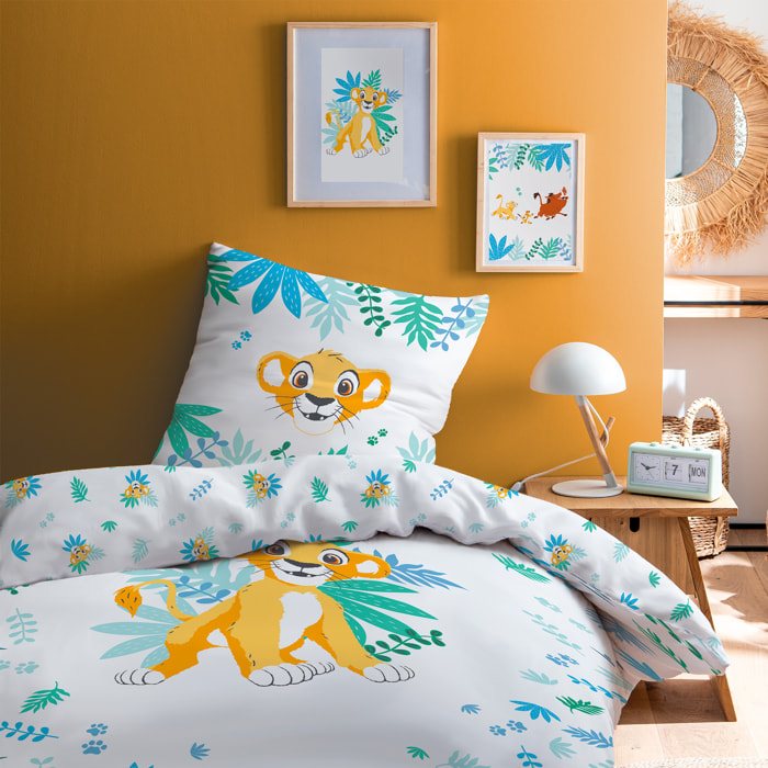 Parure de lit imprimée 100% coton, DISNEY HOME LE ROI LION SIMBA