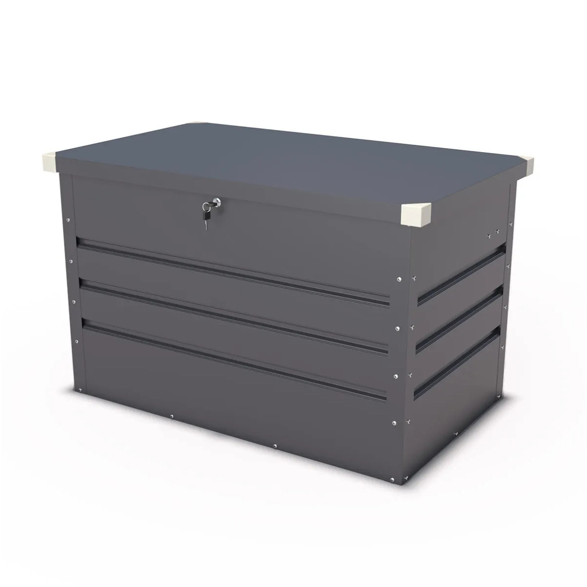 Coffre de jardin métal anthracite 300 L