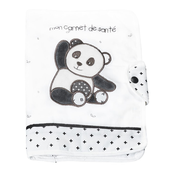 Protege carnet de santé en coton blanc
