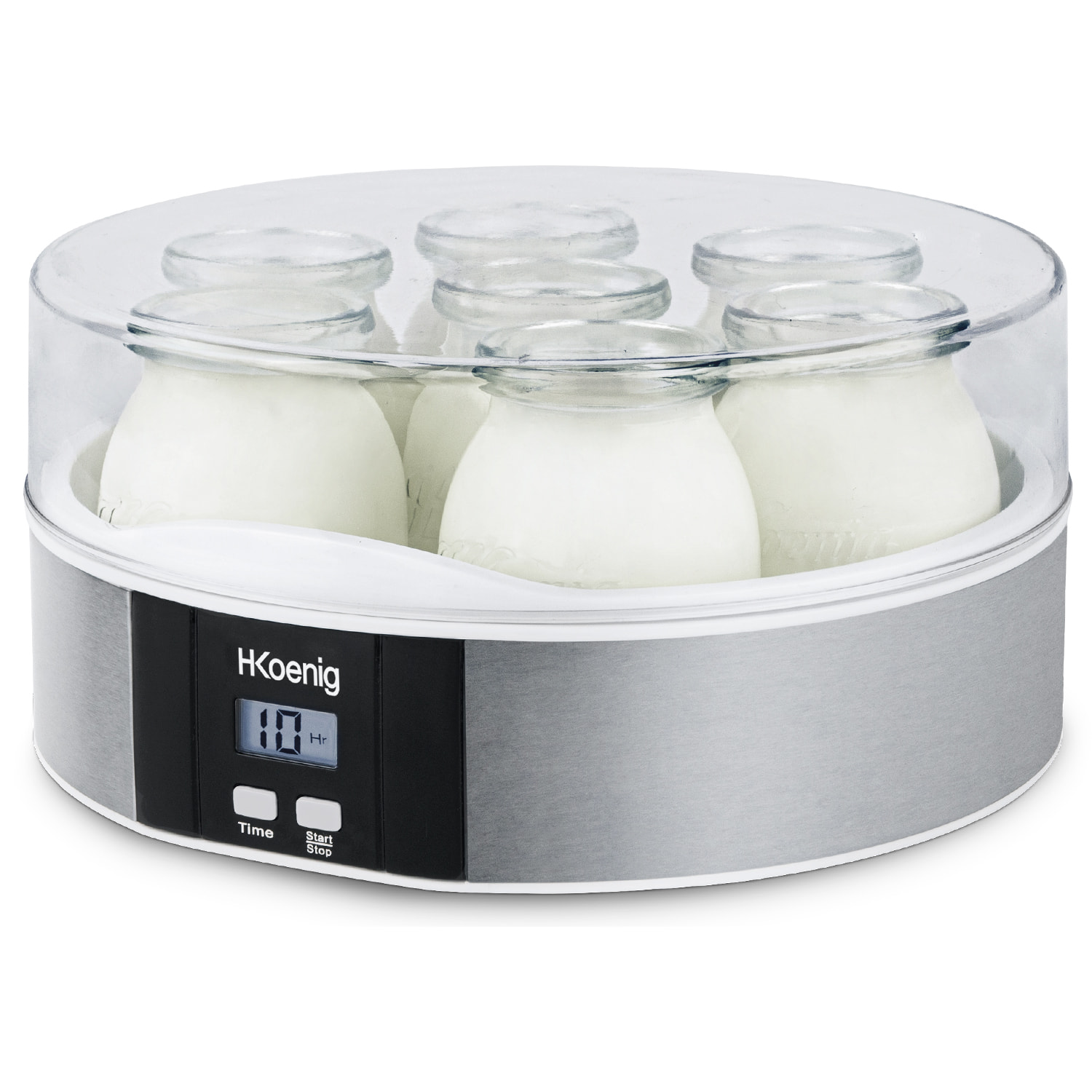 Yogurtera ELY70 H.Koenig 7 Envases, Pantalla LCD, 15 Horas de Preparacion, 15W