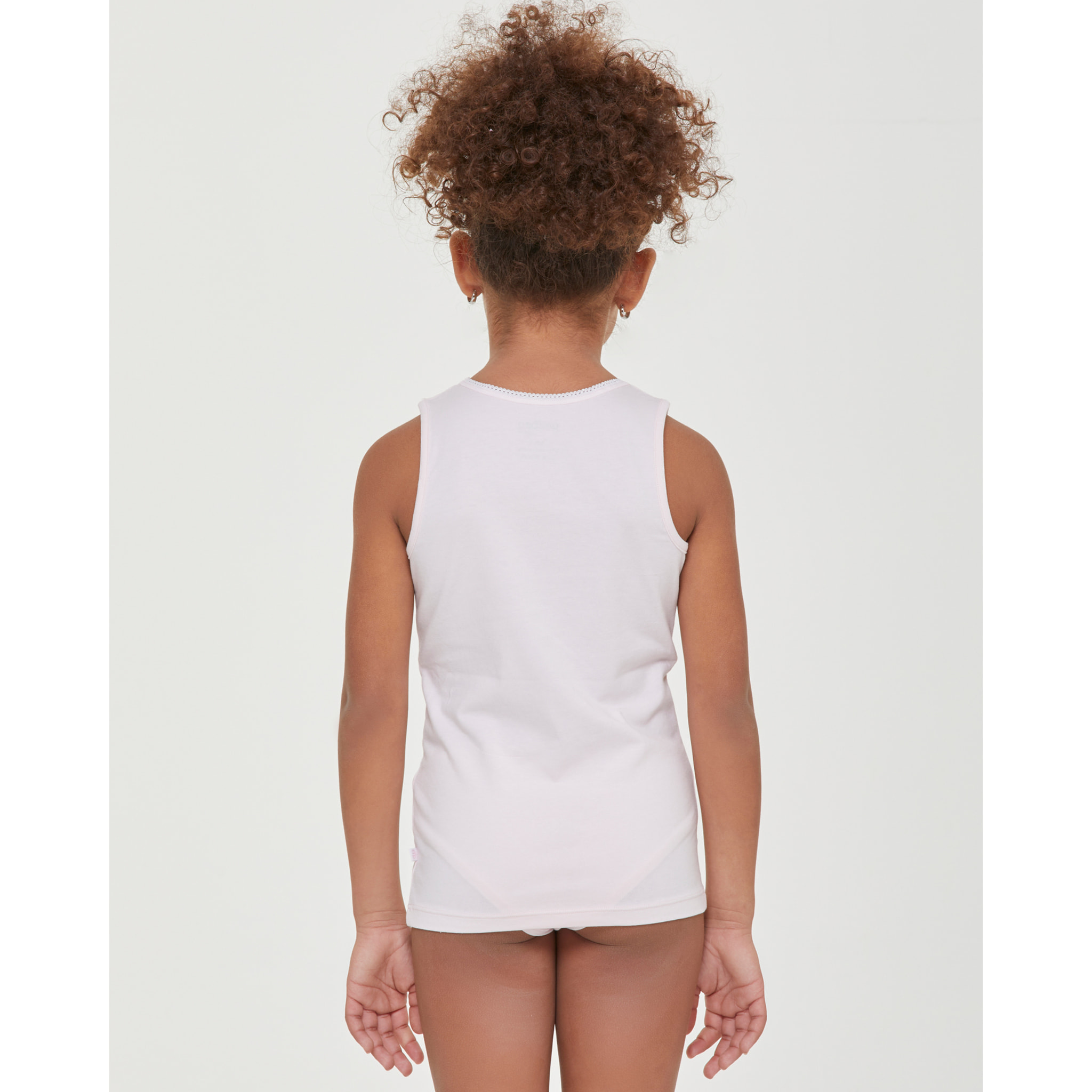 Canotta girocollo a spalla larga bimba in cotone organico