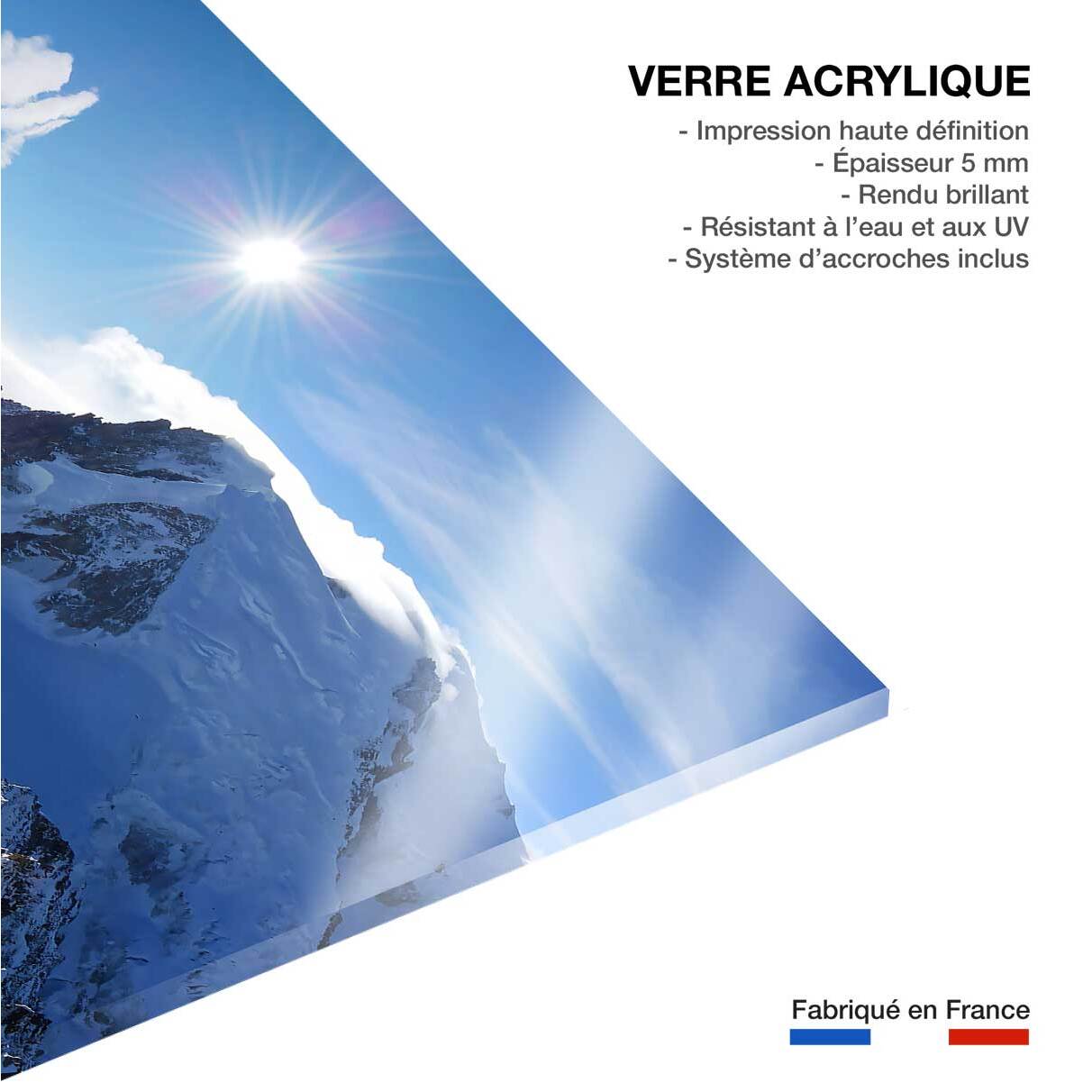 Tableau panorama du mont blanc Tableau plexiglas