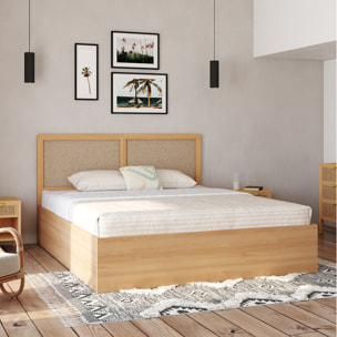 Lit coffre Eve 160x200cm cannage