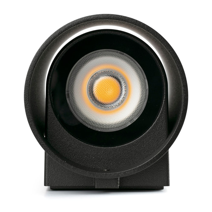 KOV 2L Lampada da parete rotondo nero 2700K 23°/23°