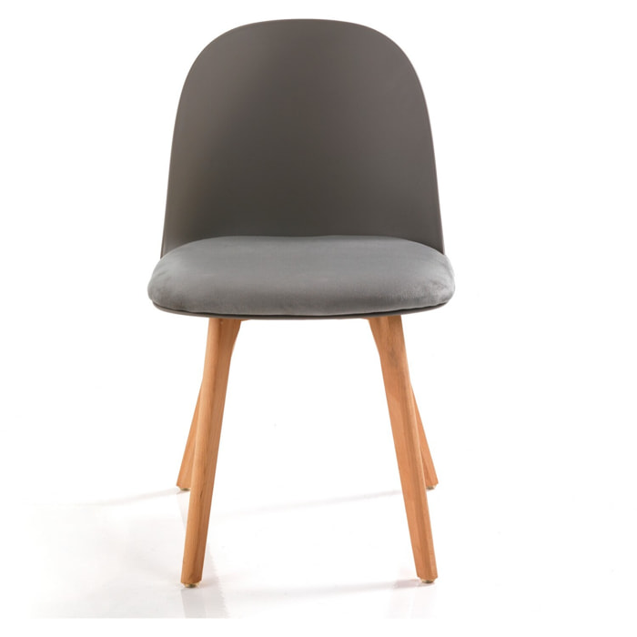 Oresteluchetta Set 4 Sedie TELLA WOOD DARK GREY
