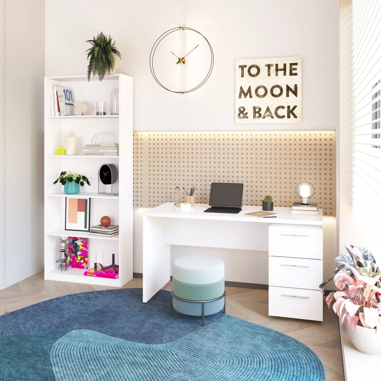 Pack office Sasha Plus Blanco Artik (Blanco Mate)