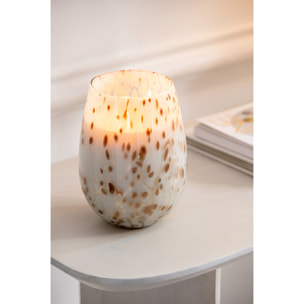 J-Line bougie parfumée Mia - Osmanthus & Suede - verre - blanc/mix - medium - 120H