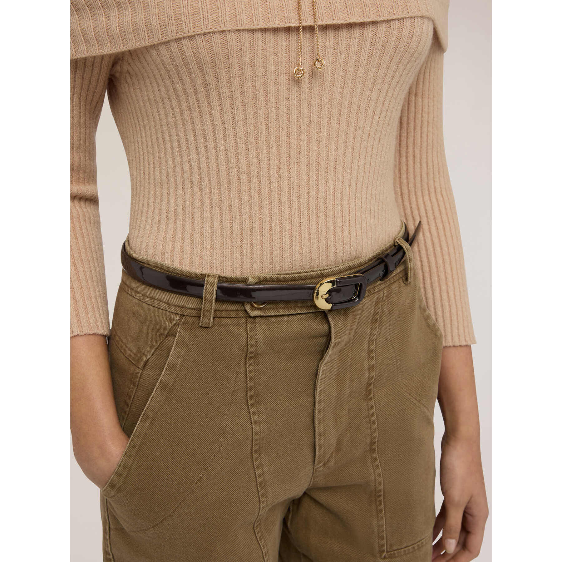 Motivi - Cintura con fibbia metallica - Bordeaux