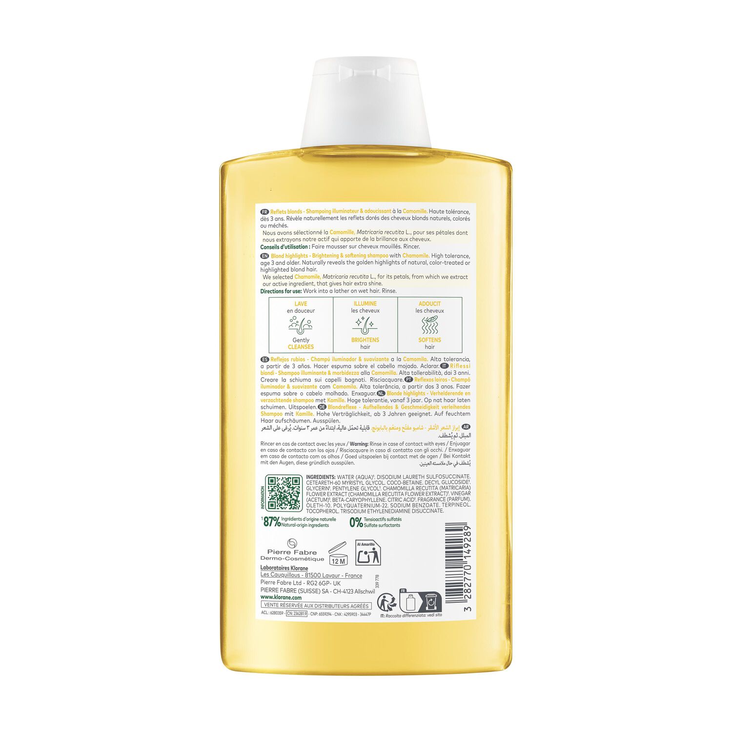 Camomille Bio - Shampoing Blondissant et Illuminateur - Cheveux Blonds