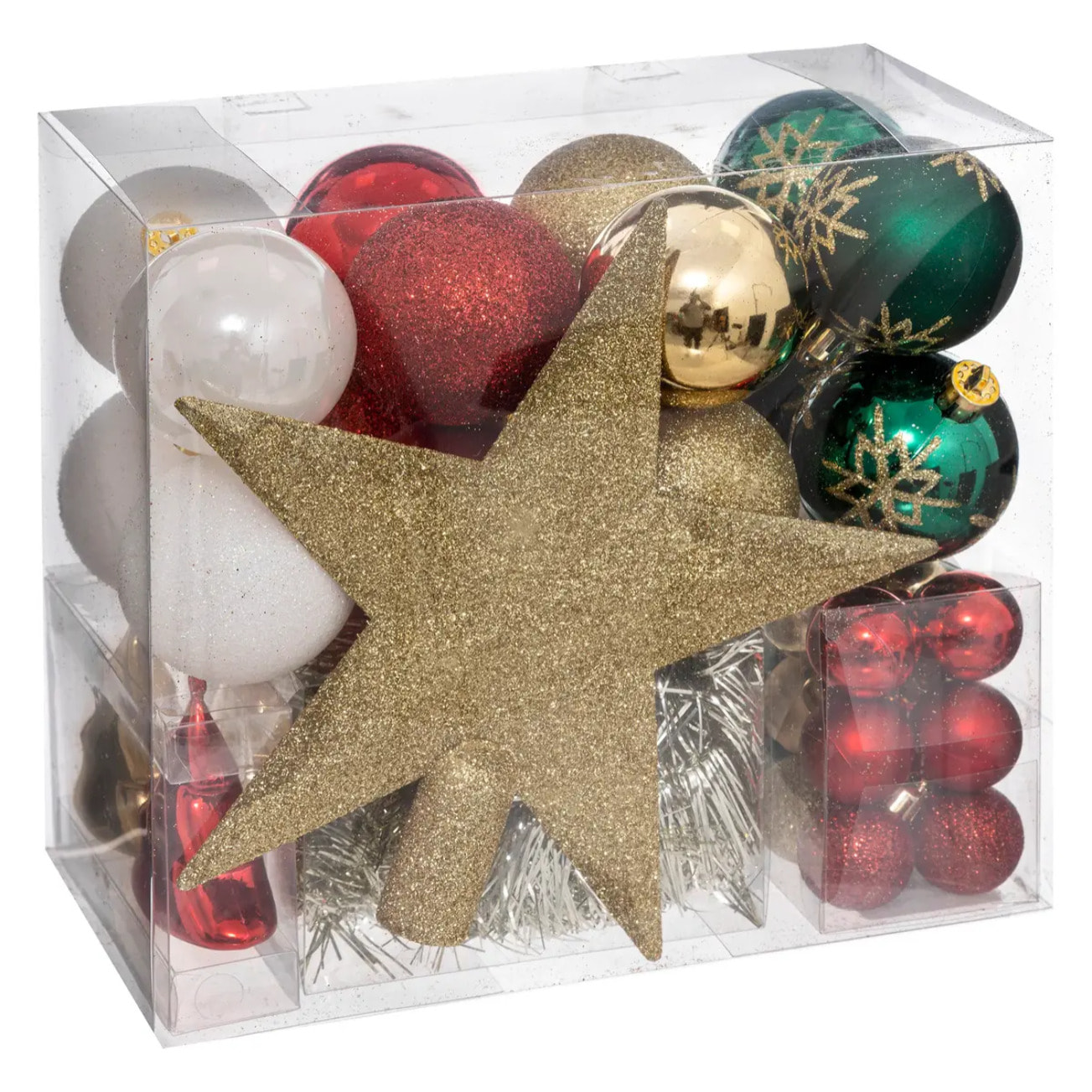 Kit de sapin "Atelier des lutins" 44 pièces doré/rouge