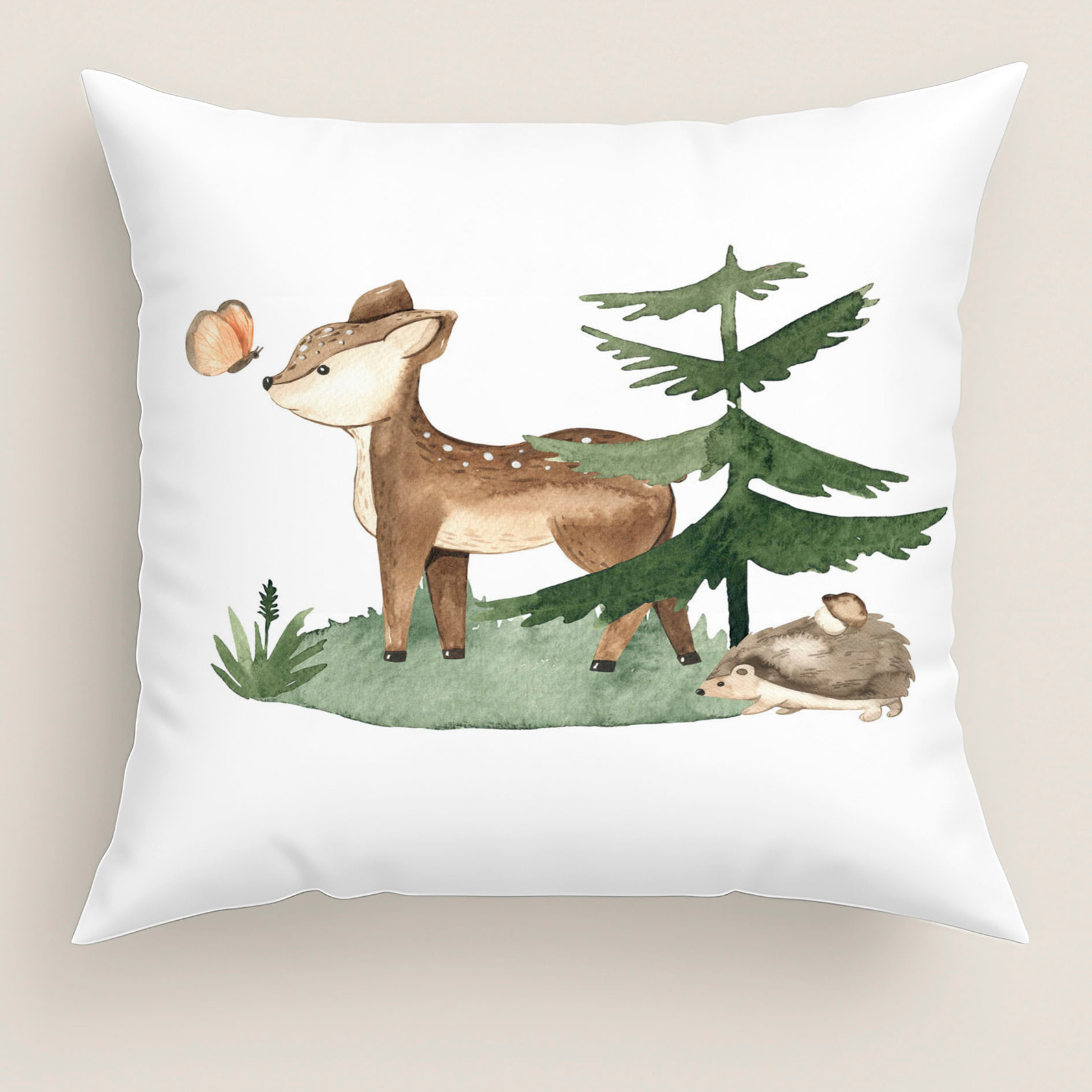 Cool Kids - Funda de Cojín Estampado - Con Cremallera - Sin relleno - 100% Algodón - Woodland