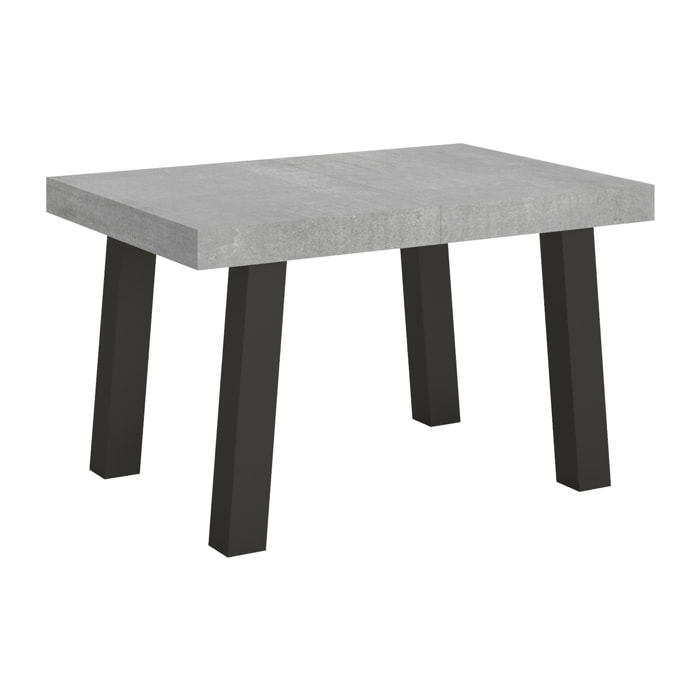 Table extensible 90x130/234 cm Bridge Gris Béton cadre Anthracite