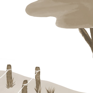 Papier peint panoramique Pins et plage Mocka  Intissé