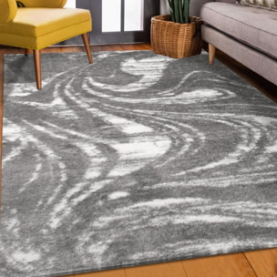 Tapis shaggy tissé motif abstrait KEBE