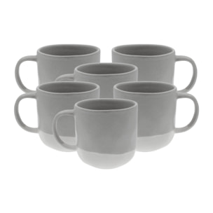 Lot de 6 mugs, TERRE DE SIENNE