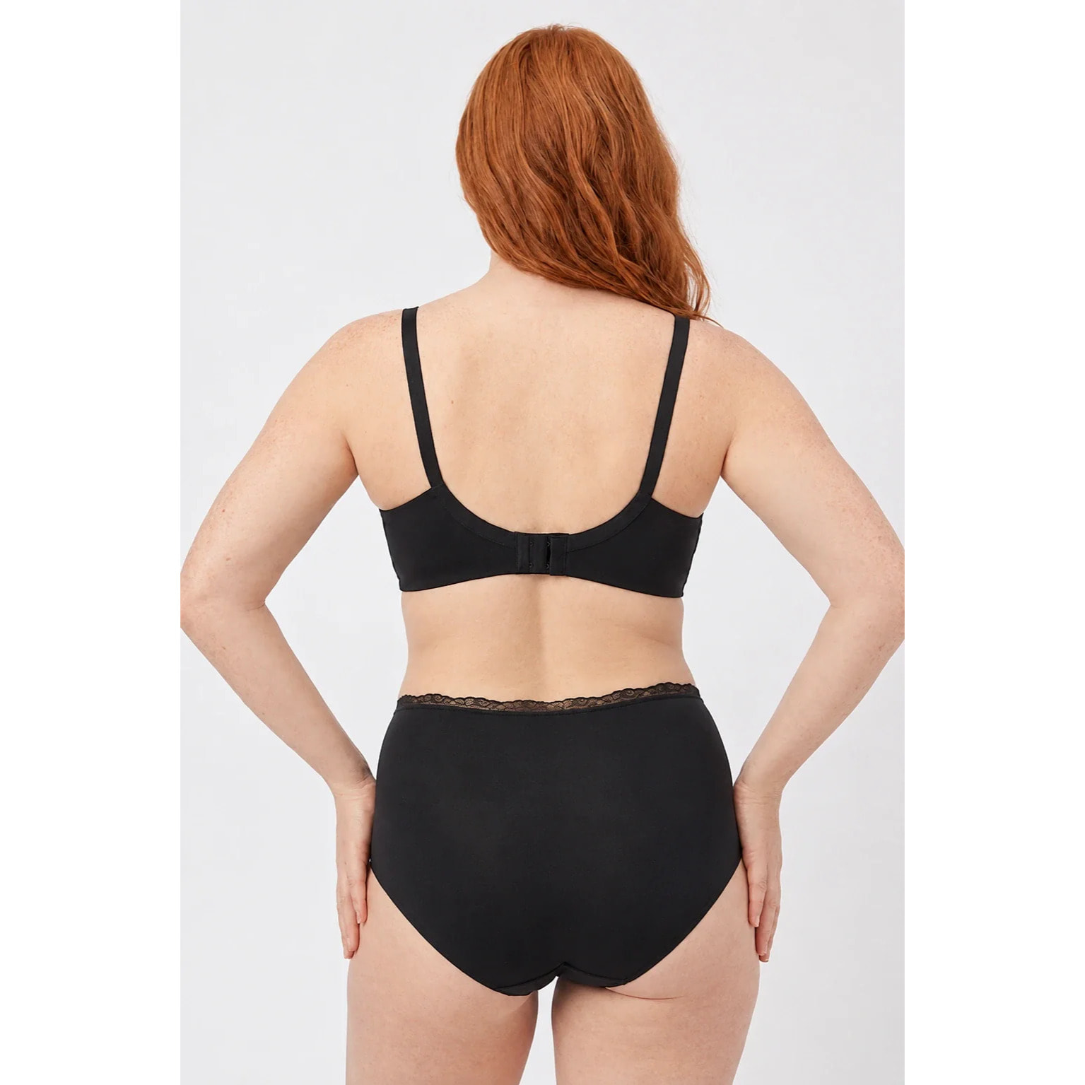 Slip vita alta donna Nero