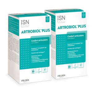 ISN - Artrobiol® Plus - Complément alimentaire à base de Glucosamine, Chondroïtine, Harpagophytum - Souplesse des Articulations - Maintien du Cartilage & Ossature - Lot de 2