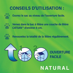 CATSAN NATURAL Agglomérante Litière Végétale  pour chat 20L