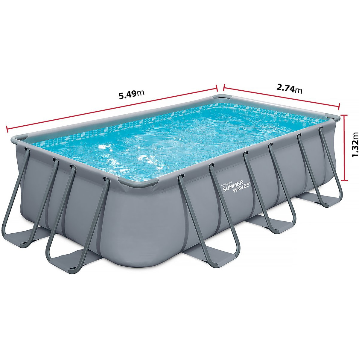 Piscine tubulaire - 5,49 x 2,74 x 1,32 m - Sans filtration