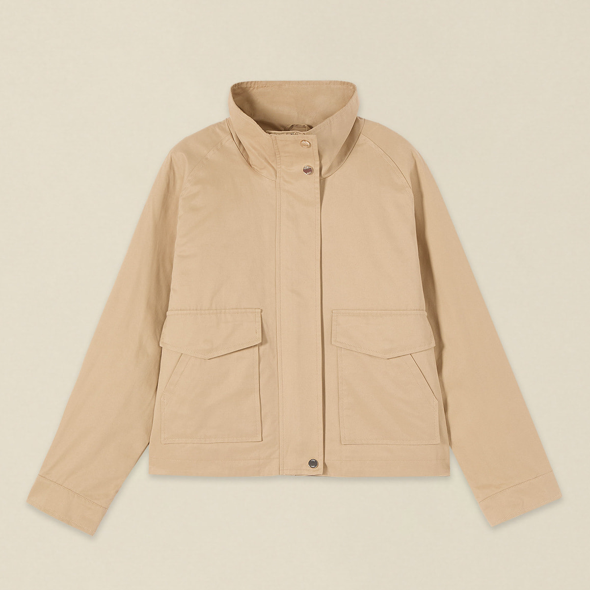 Oltre - Giubbotto in tela misto cotone - Beige