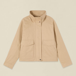 Oltre - Giubbotto in tela misto cotone - Beige