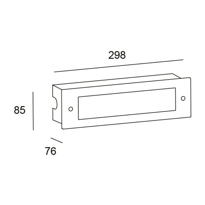 LEDS C4 Micenas Led Pro Empotrable de pared de uso exterior para iluminar frontalmente en luz de led blanco neutro 4000K color gris