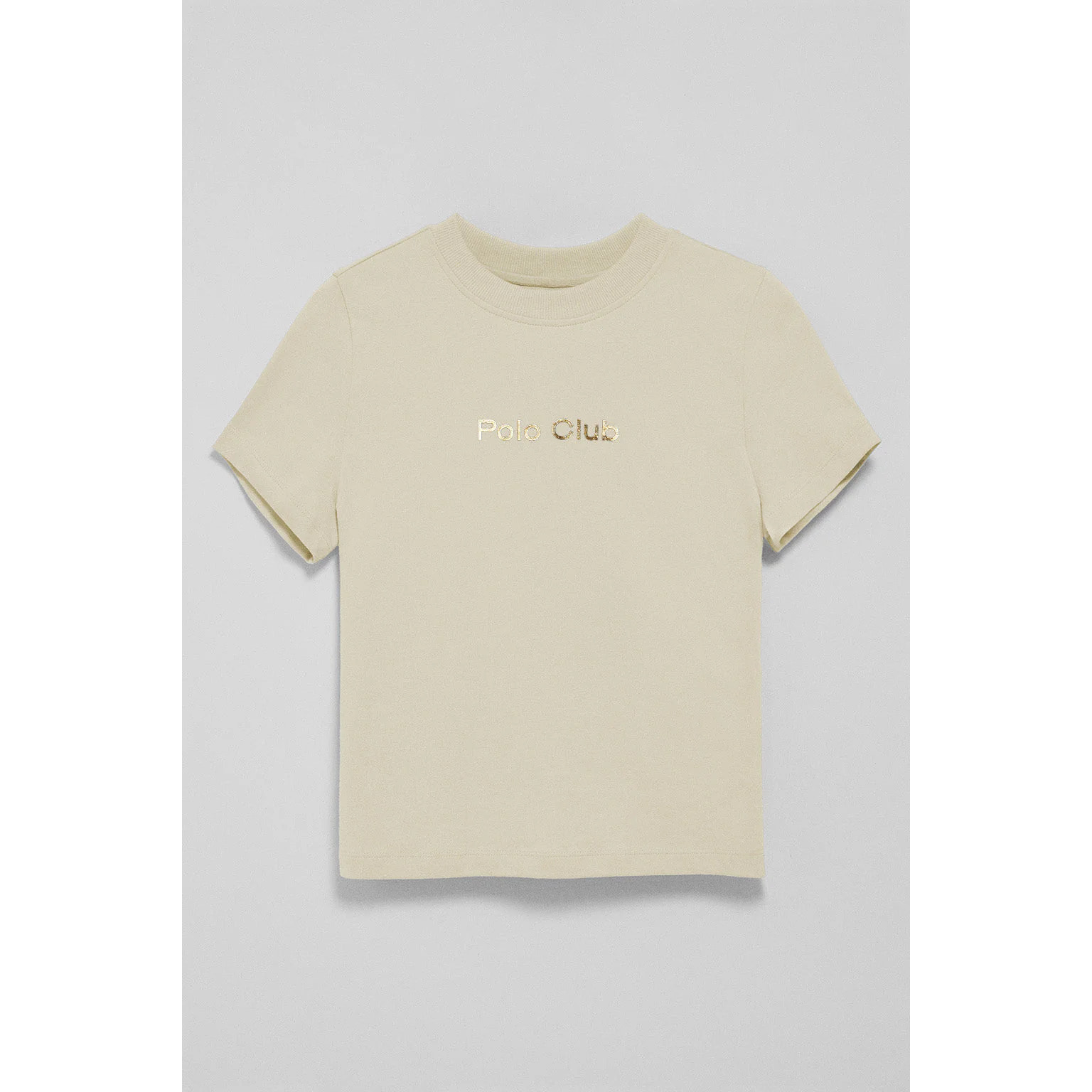 Maglietta Diamond beige con print foil Polo Club