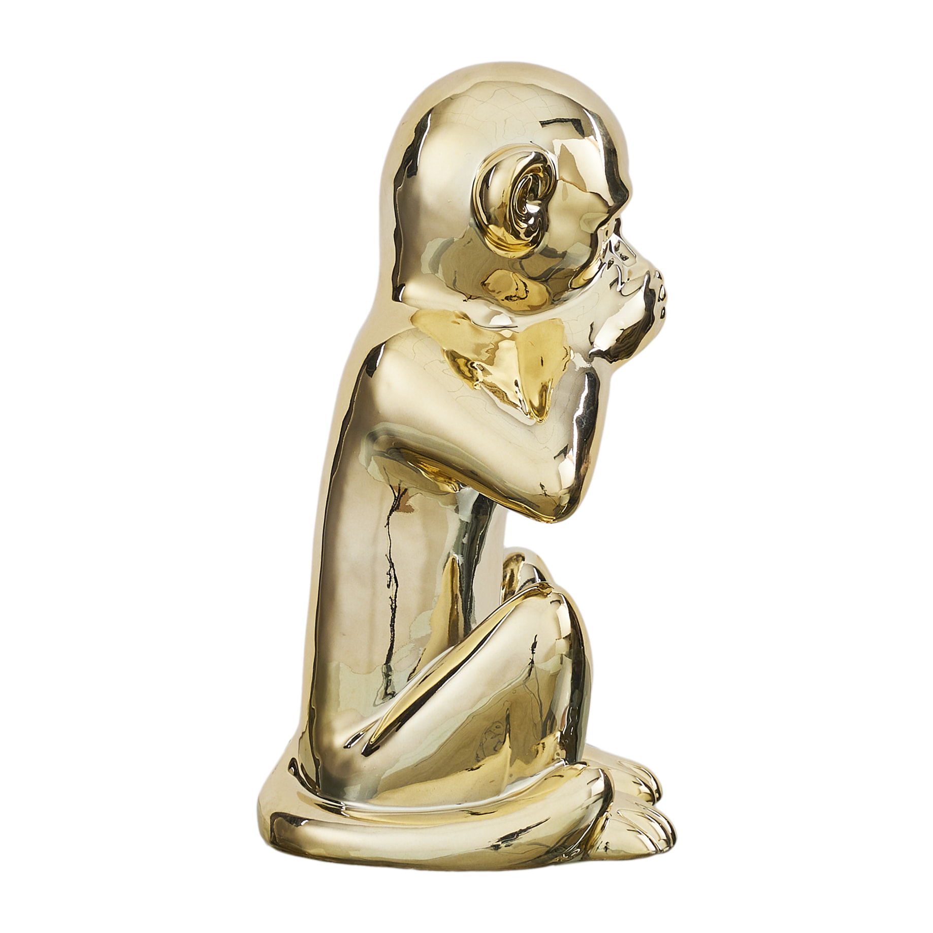 Statue Singe Dore H30cm