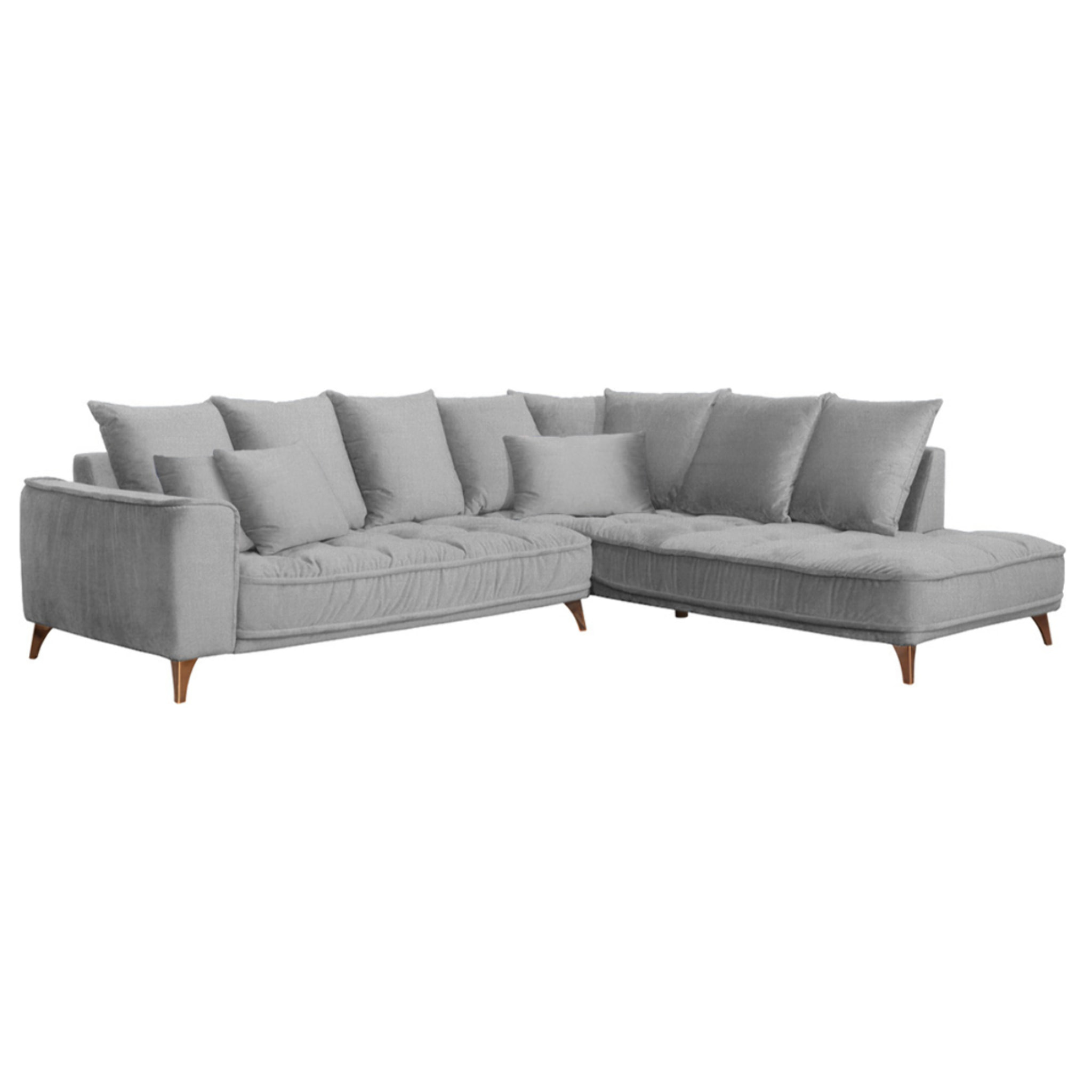 Canapé d'Angle Droit Tissu Altamo, 4 Places, Housse Déhoussable, Style Scandinave