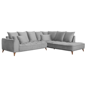 Canapé d'Angle Droit Tissu Altamo, 4 Places, Housse Déhoussable, Style Scandinave