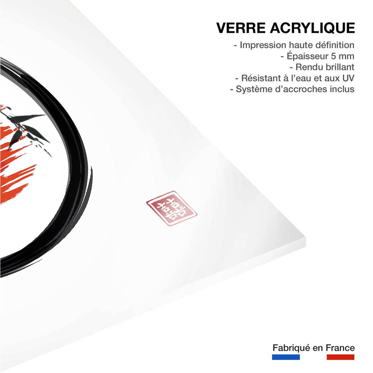 Tableau zen circle japon et bambous Tableau plexiglas