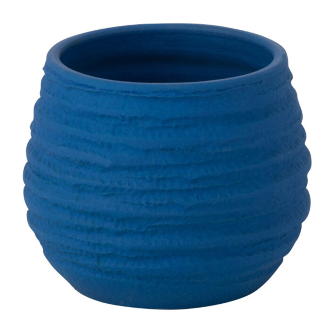 J-Line cache-pot Fiesta - céramique - bleu - small - Ø 14 cm