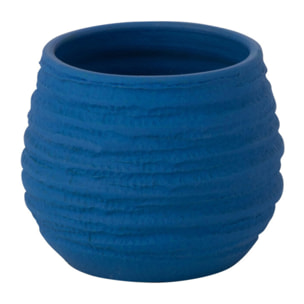 J-Line cache-pot Fiesta - céramique - bleu - small - Ø 14 cm