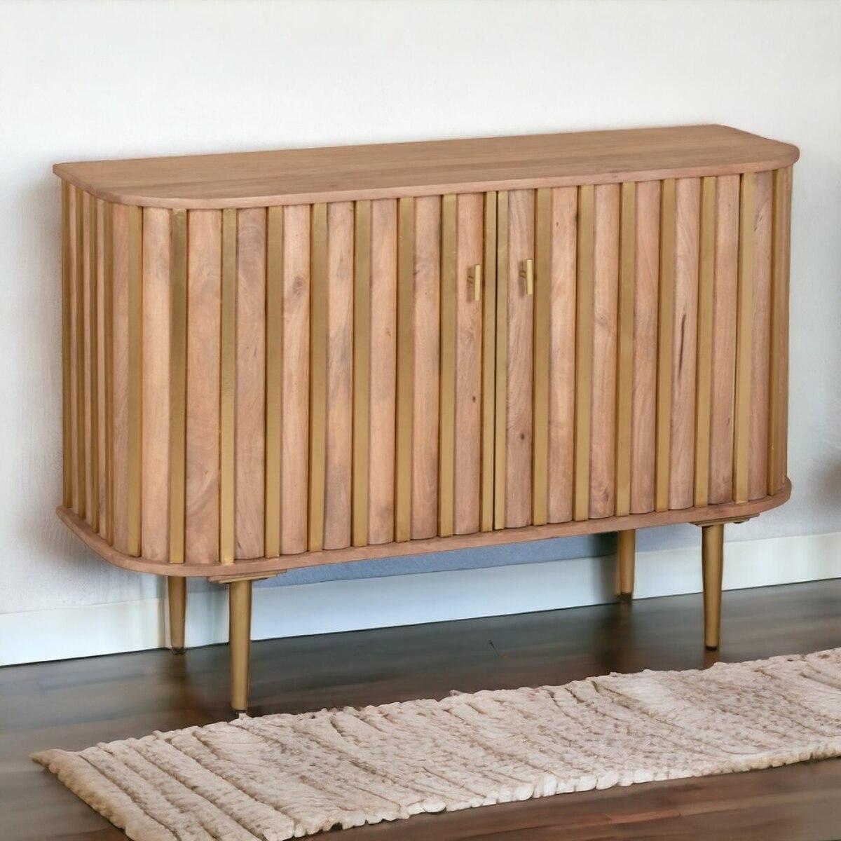 Credenza in legno di mango 125x41x84 cm