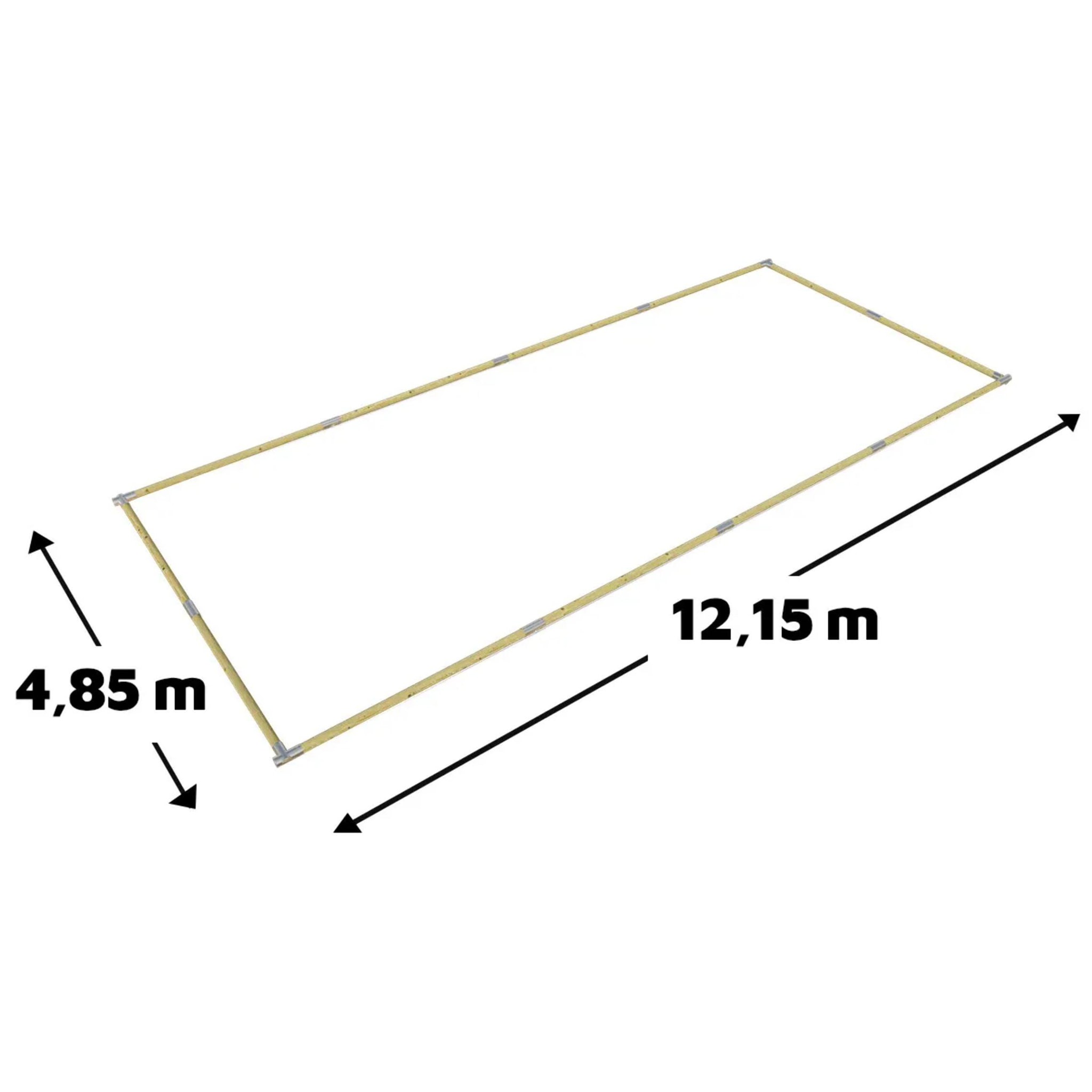 Terrain de pétanque, boulodrome en kit – 12,15 m x 4,85 m
