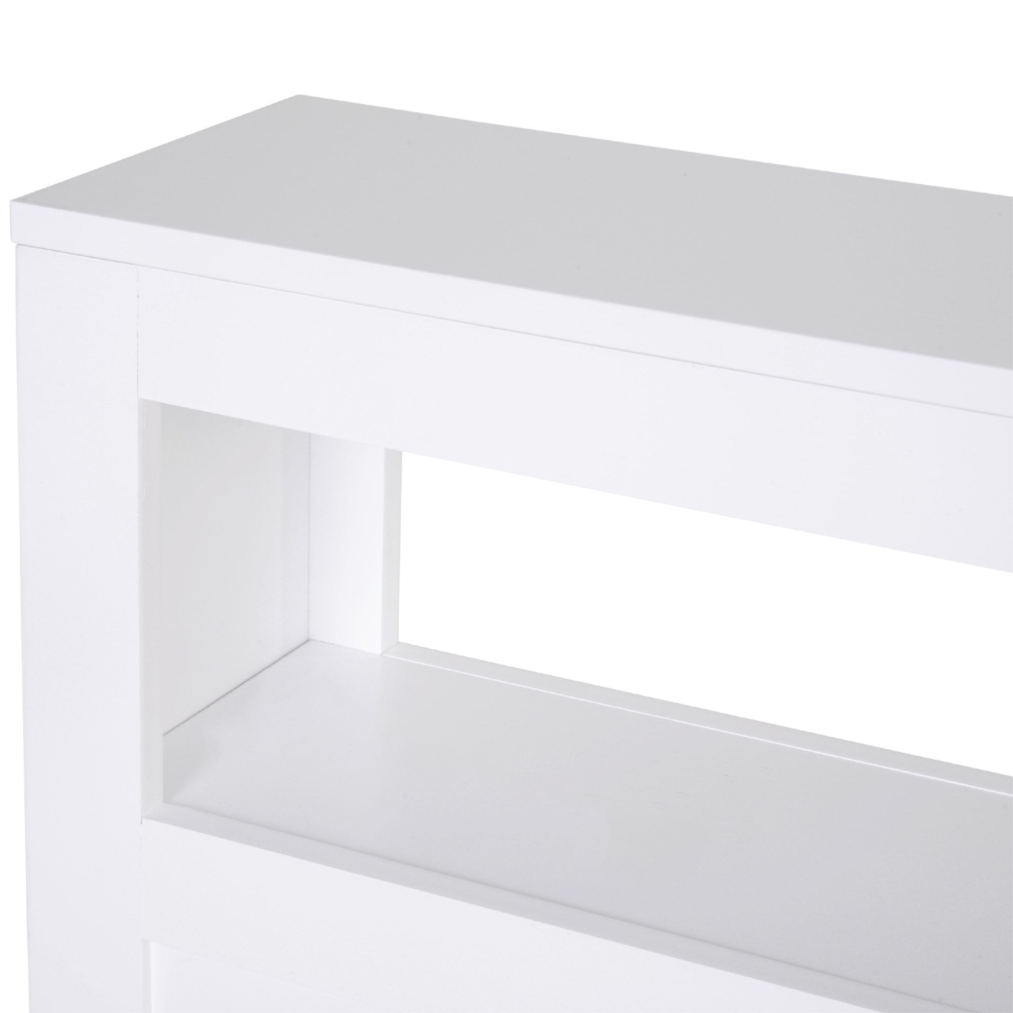 Armario de Baño con Ruedas Mueble de Baño Estrecho con 2 Cajones y Estante de Almacenamiento Carga 20 kg 16x52x71,5 cm Blanco