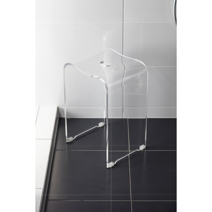 Tabouret de salle de bain PMR, Transparent (SATSTOLPLASTT)