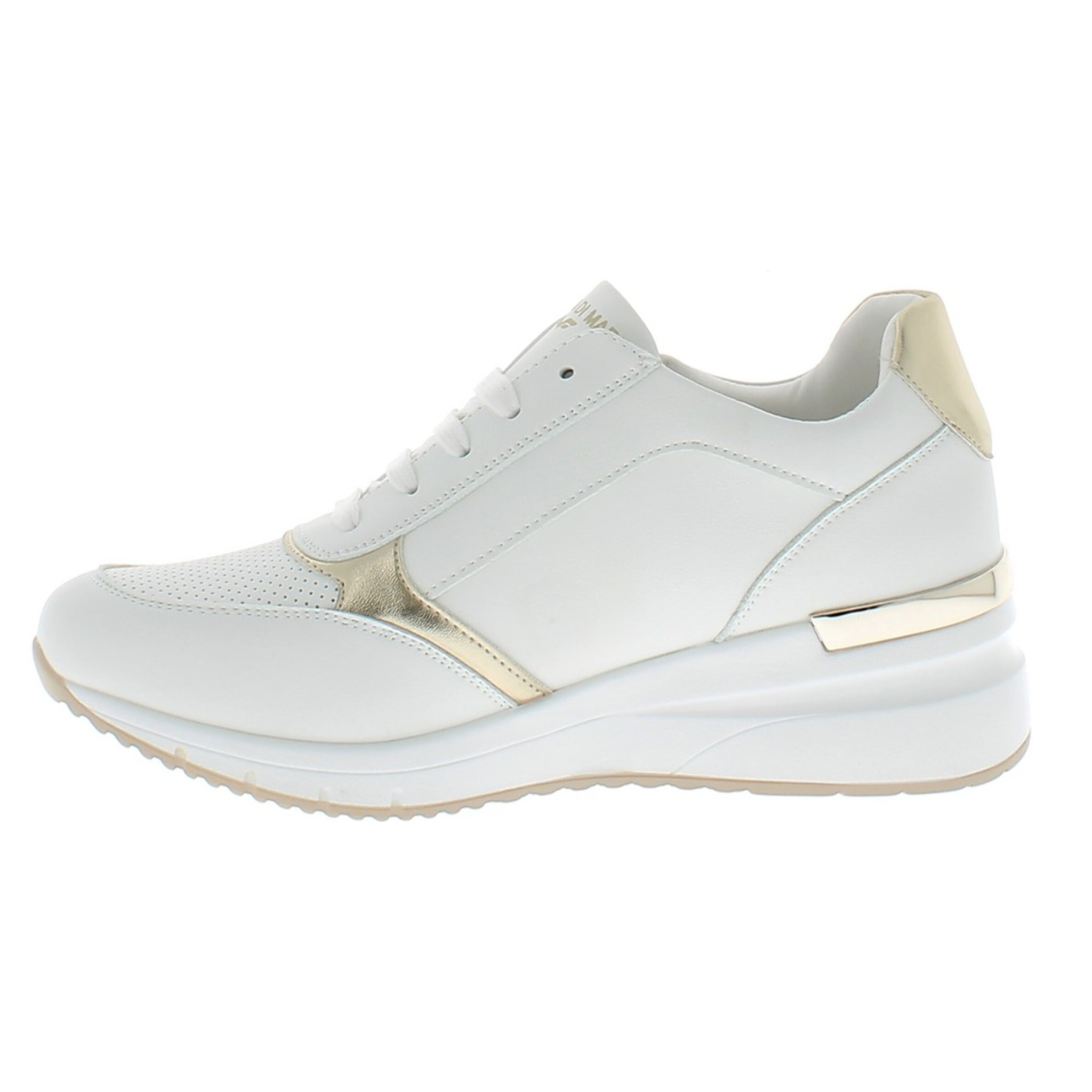Armata di Mare Scarpe Donna Sneakers Casual Zip Laterale con Soletta in Memory Foam AMD S51H40 White Gold