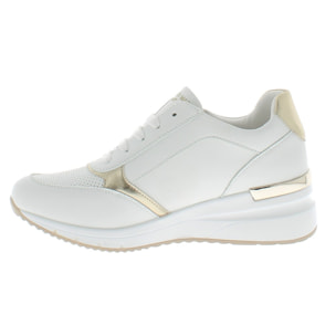Armata di Mare Scarpe Donna Sneakers Casual Zip Laterale con Soletta in Memory Foam AMD S51H40 White Gold