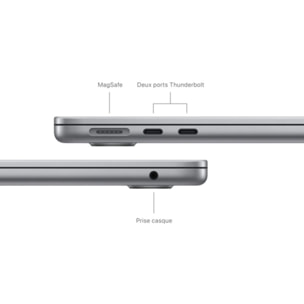 Ordinateur Apple MACBOOK Air 13' M3 16Go CPU8 GPU8 256Go Gris