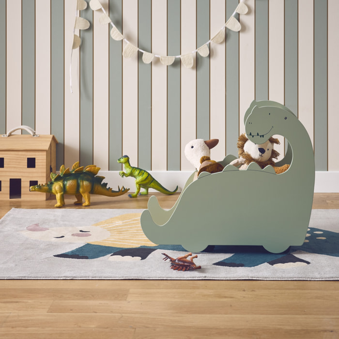 Coffre à jouets avec roulettes. pour enfant dinosaure