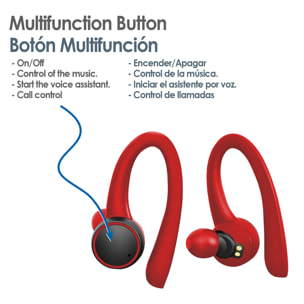 Auriculares TWS T7 Pro deportivos anti caída, Bluetooth 5.0, batería de 40mAh y base de carga de 400mAh