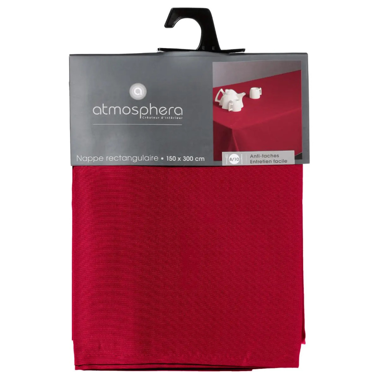 Nappe anti-tâche rouge 150x300cm